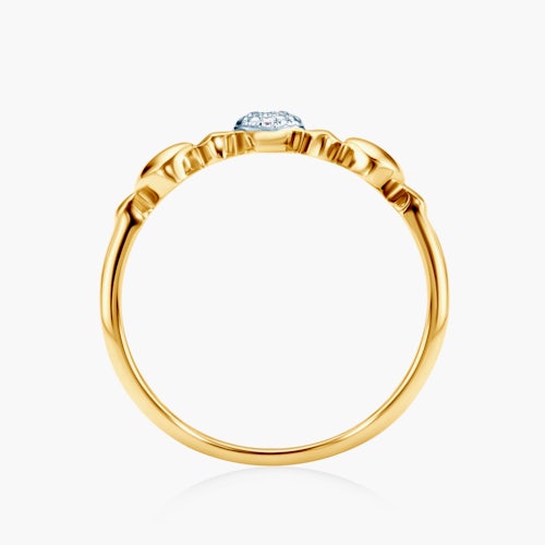 Pierścionek zaręczynowy serce SAVICKI: złoty, diament